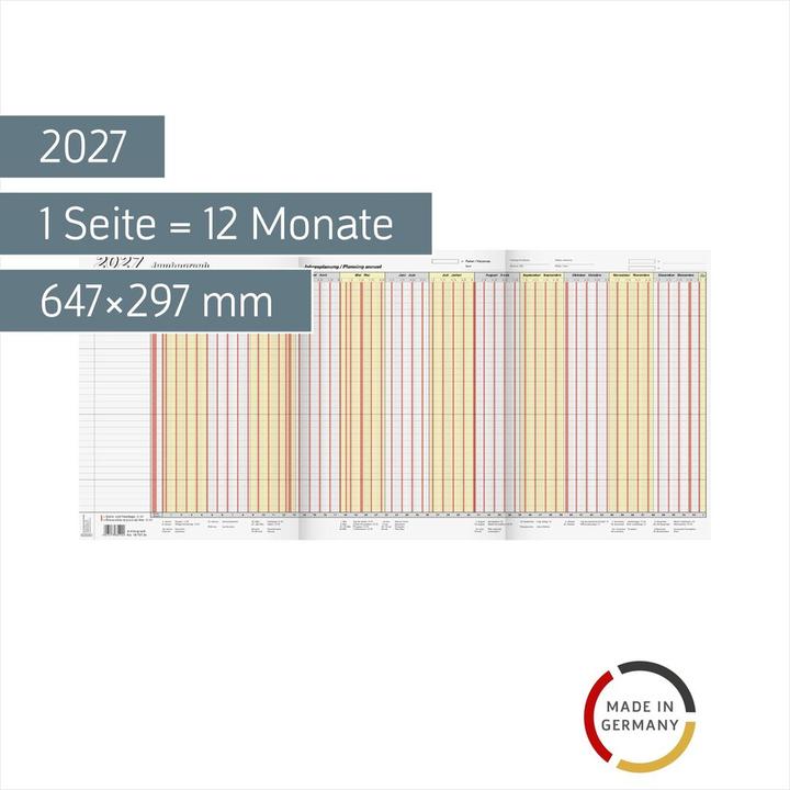 Immagine prodotto Brunnen Urlaubsplaner Leporello 2027 070134007 DE/FR 65x30cm