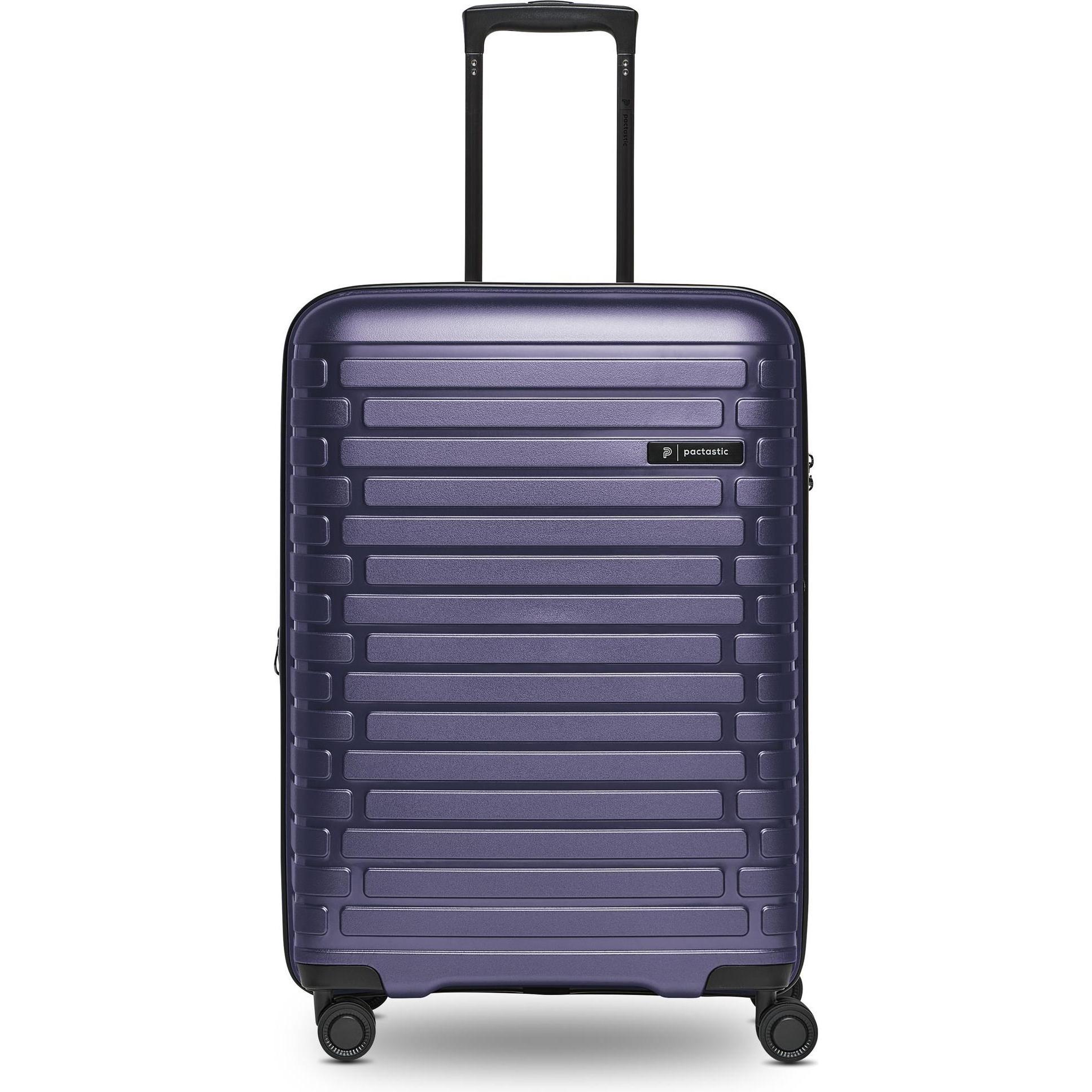 Pactastic, Koffer, Collection 04 THE MEDIUM + 4 Rollen Trolley M 66 cm mit Dehnfalte, Violett, (67 l, M (50 - 90l))