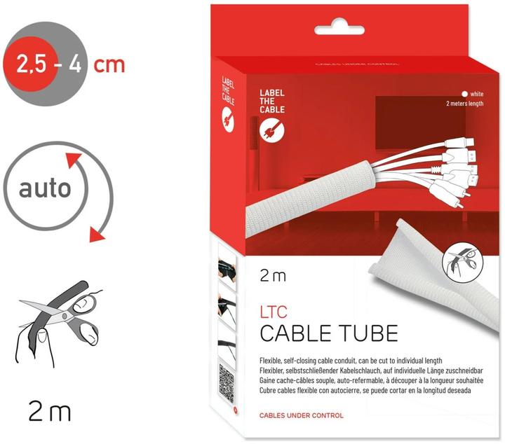 Actual product image Label-the-cable Cable organiser white 1 piece (LTC 5120) (Cable conduit, 200 cm)
