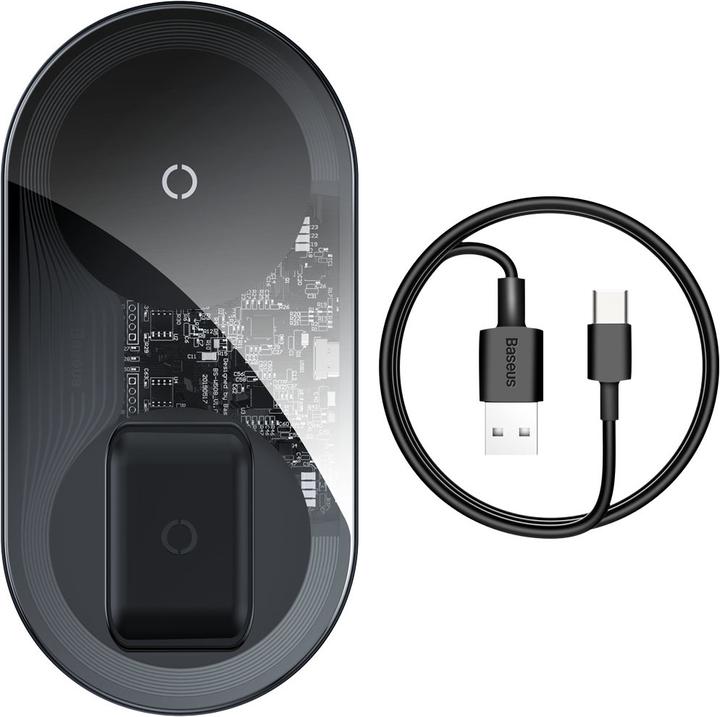 Actual product image Baseus Simple 2in1 Wireless Charger Pro Edition (15 W)