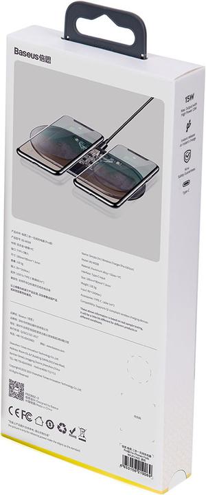 Actual product image Baseus Simple 2in1 Wireless Charger Pro Edition (15 W)