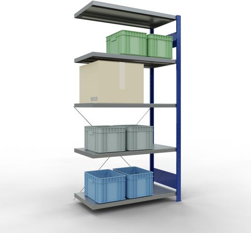 Actual product image Schulte Lagertechnik MULTIplus250 boltless bay system with cross brace