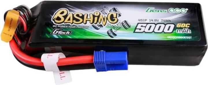 Actual product image Gens Ace G-Tech 5000mAh 14.8V 4S1P 60C Lipo Battery Pack with EC5 Plug-Bashing Series (14.80 V, 5000 mAh)