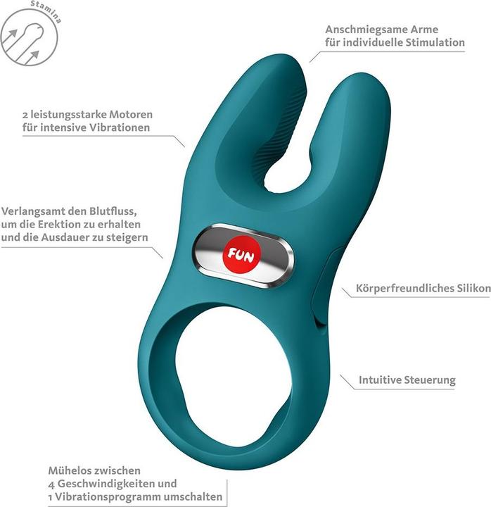 Actual product image Fun Factory - Nos Pro Vibrierender Cockring, Flasche, Grãoen