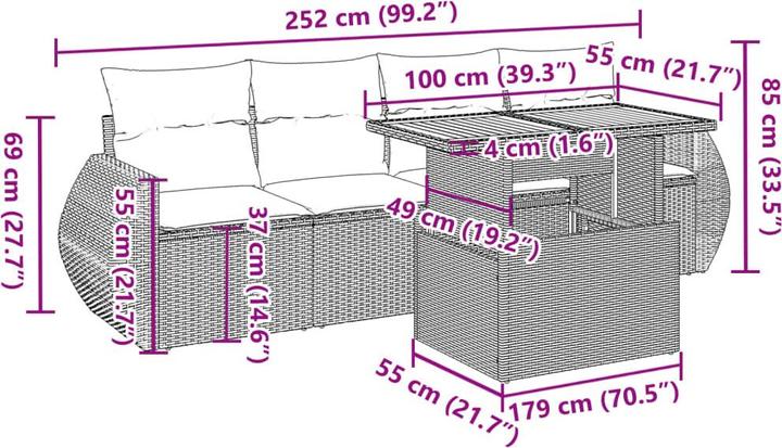 Produktbild vidaXL Garten Sofagarnitur