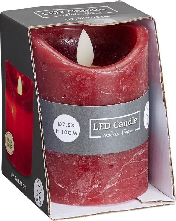 Actual product image Mojawo 4x LED Stumpenkerze Adventskranz Kerze Echtwachs Ø7x10cm Rot Batterie (4 x)