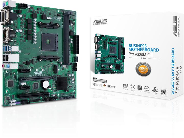 Produktbild ASUS Pro A520M-C II/CSM (AM4, AMD A520, mATX)