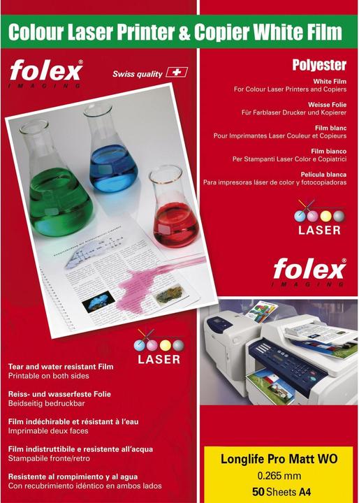 Actual product image Folex Longlife Pro Matt WO Film A4 (A4, 50 Sheets)