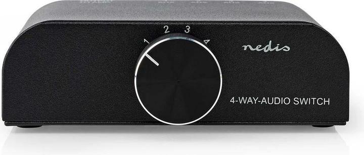 Produktbild Nedis Analog Audio-Schalter | 4-Port port(s) | Anschlüsse – Eingang: 1x 3,5 mm Audio-Eingang / 3x (2 (Zubehör)