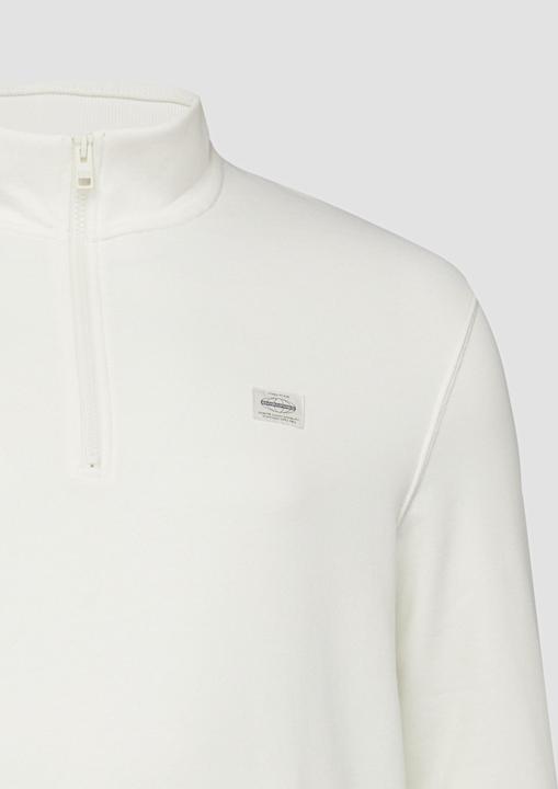 Produktbild s.Oliver Sweatshirt Sweatshirt mit Troyer-Kragen und Logo-Patch (5XL, XXL)