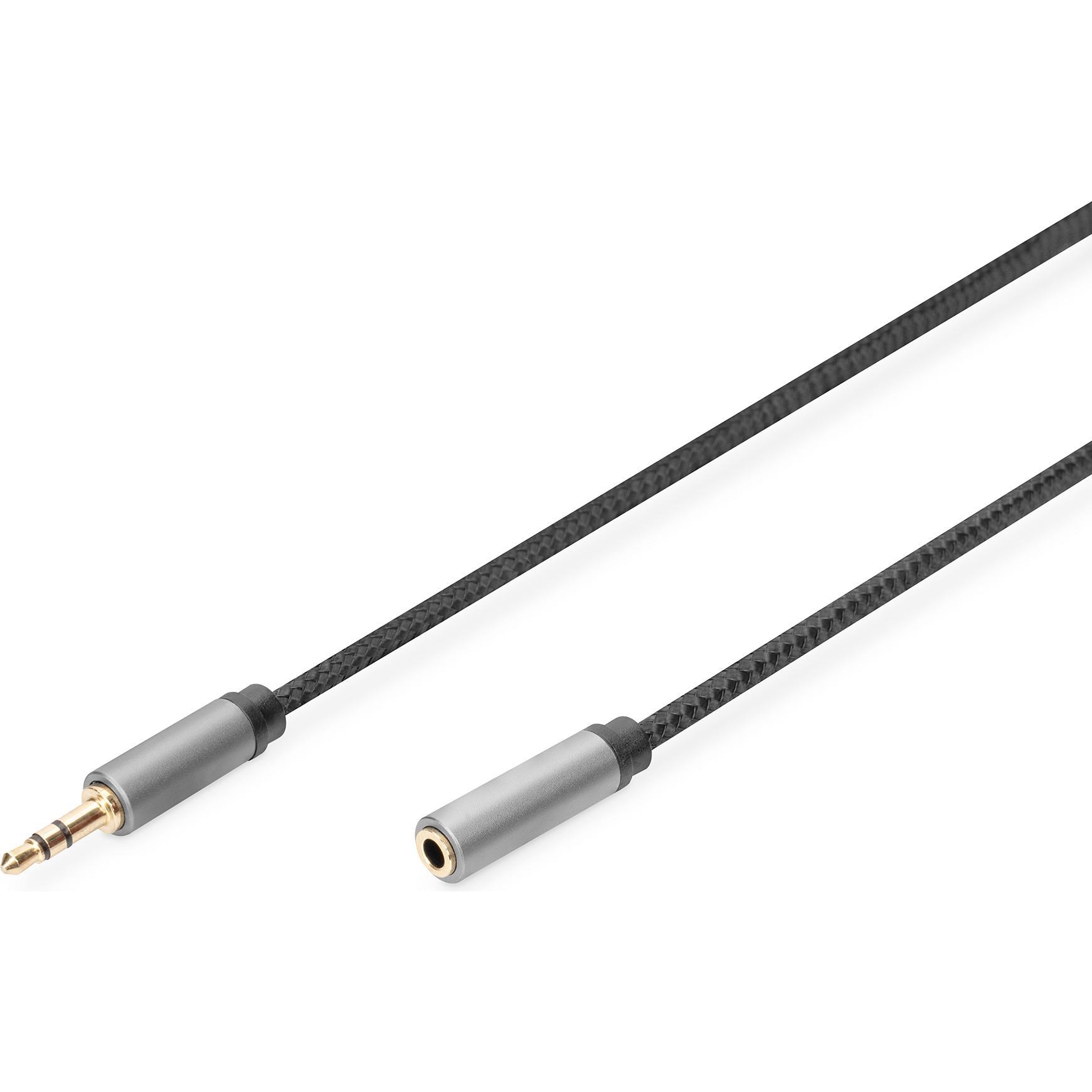 Digitus Audio Verlängerungskabel, 3,5 mm Klinke auf 3,5 mm Buchse (3 m), Audio Kabel