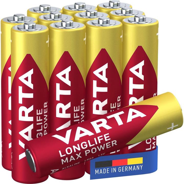 Produktbild Varta Longlife Max Power AAA (12 Stk., AAA / LR03 / Micro / R03 / AM4 / MN2400 / KR03, 1270 mAh)