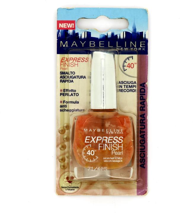 Actual product image Maybelline New York Maybelline Express Finish 40 Seconds Nail Polish Number 405 Pearl - 10 Ml (405 Pearl, Colour paint)
