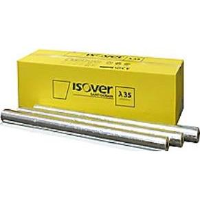 Saint-Gobain, Etiketten, Alu-rørskål 28x30mm. 1.2mtr. - Isover TapeLock Alu2. max. 500°C