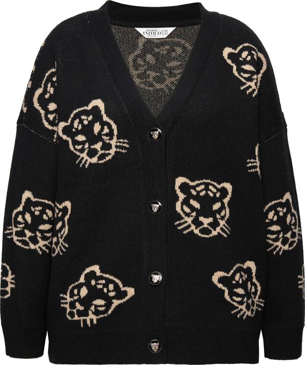 Produktbild Studio Untold Strickjacke, oversized, Leo-Köpfe (46, 48)