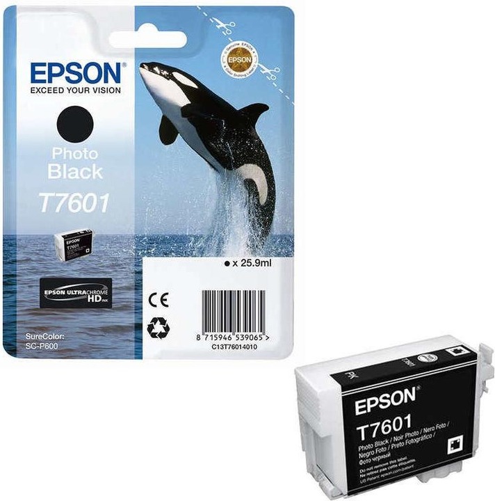 Actual product image Epson T7601 Ultra Chrome HD (PBK)