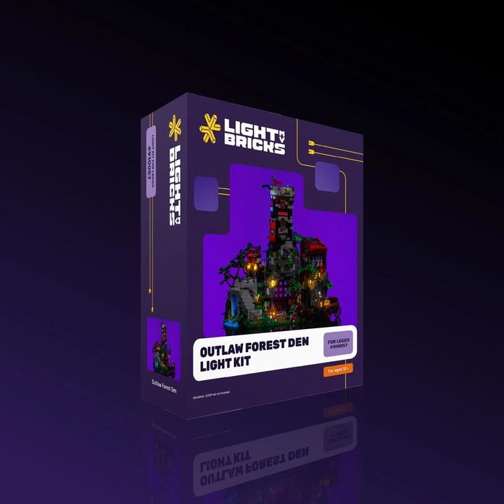 Produktbild Light my bricks LMB 2.0 LED Licht Set für LEGO® BrickLink 910057 Ganovenversteck im Wald