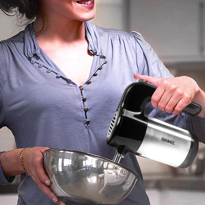 Actual product image Duronic Elektrischer Handmixer HM3 (300W) mit Zubehörset (300 W)