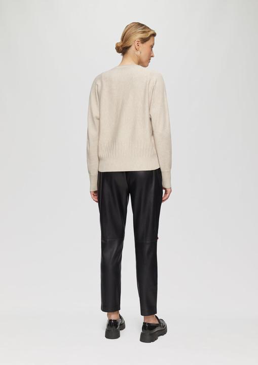 Produktbild S.Oliver Hose Relaxte Cigarette Pants aus Kunstleder mit Gürtel (42)