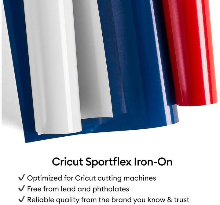 Actual product image Cricut Aufbügelfolie Sportflex 30 x 61 cm, 1 Stück