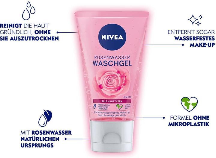 Immagine prodotto NIVEA Rosenwasser Waschgel (Gel detergente, 150 ml)