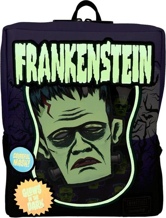 Actual product image Loungefly Universal Monsters by mini backpack Frankenstein Neon Mask