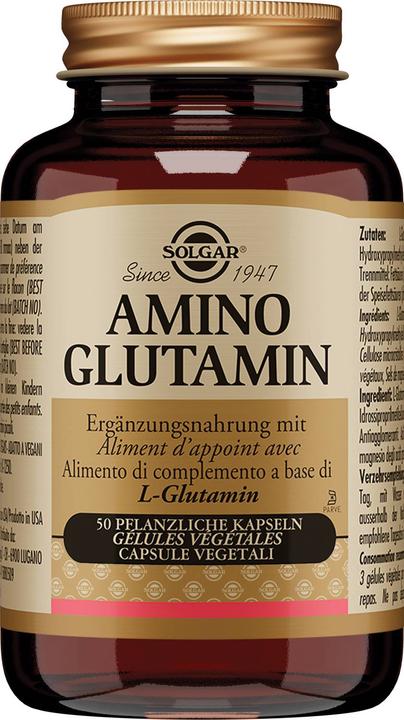 Produktbild Solgar Amino Glutamin Pflanzliche Kapseln (50 Stk) (50 Stück, Kapseln, 138 g)