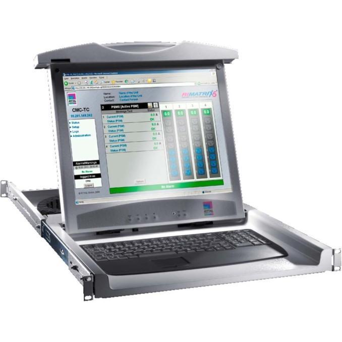 Rittal Monitor/Keyboard Unit - LCD-Monitor - 43.2 cm (17"), Server Zubehör, Grau