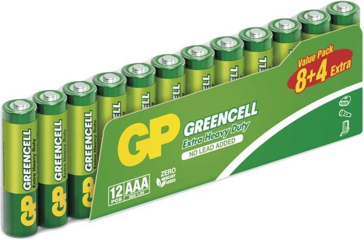 Produktbild GP Batteries GP B1210F Greencell AAA (R03) (12 Stk., AAA)