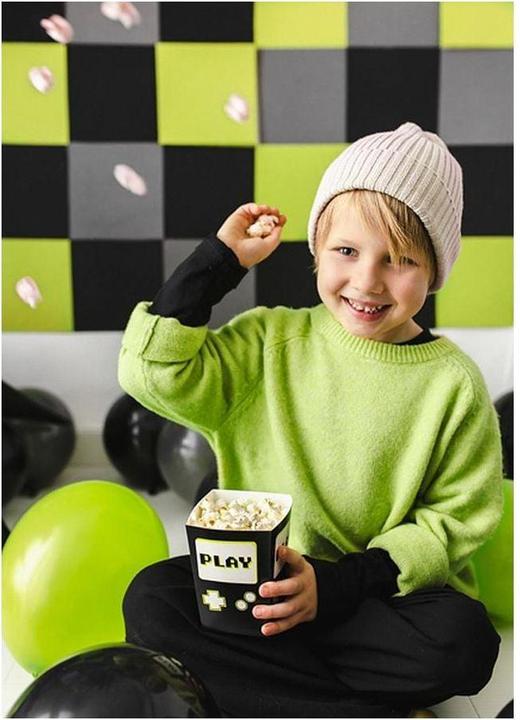 Actual product image Partydeco PopCorn box - Play (6 pieces) (6 x)