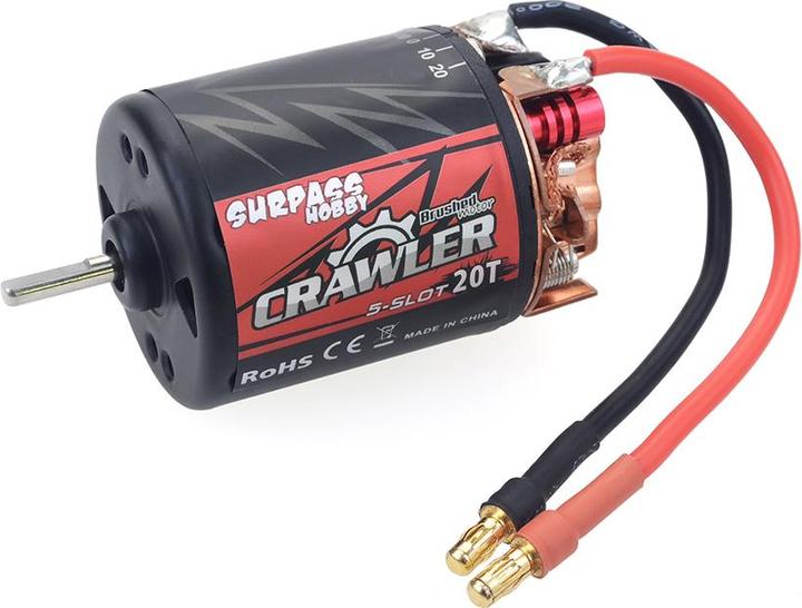 Actual product image Surpass Hobby Combo Crawler 1:10 540 Brushed Motor 16T 5-slot (13700RPM) mit 60A ESC