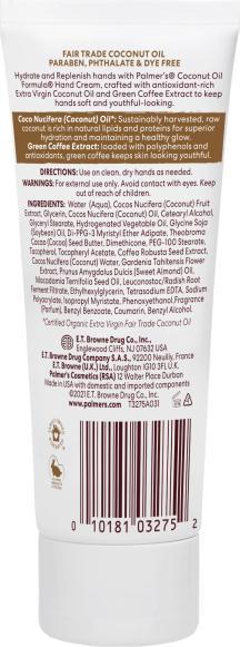 Actual product image Palmers Palmer'S - Coconut Oil Formula Hand Cream Skoncentrowany Krem Do RÄ...k Z Olejkiem Kokosowym (60 ml)
