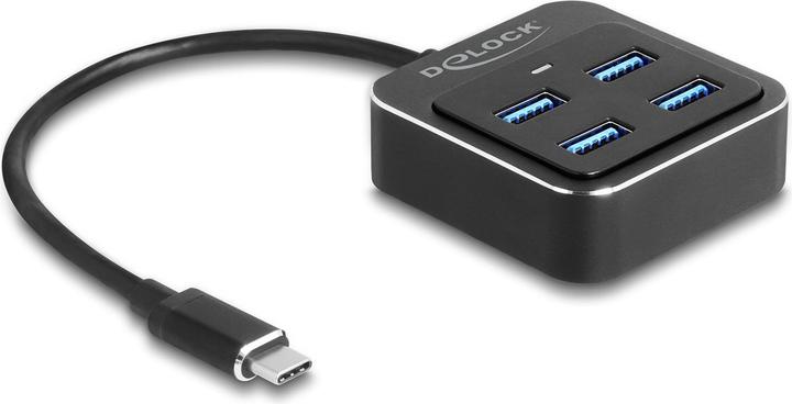 Actual product image Delock USB 3.2 Gen 2 USB Type-C™ hub with 4 x USB Type-A socket (USB-C, 4 ports)