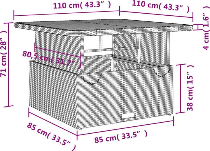 Produktbild vidaXL Garten Essgruppe