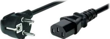 Produktbild Tecline Netzanschlusskabel, Schukostecker abgewinkelt an Kaltgerätebuchse, schwarz, 3.0 m Netzanschlusskabel (3 m)