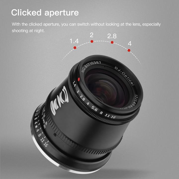 Productafbeelding TTArtisan 17mm f1.4 voor Fuji FX-vatting (APS-C) (Fujifilm X, APS-C / DX)