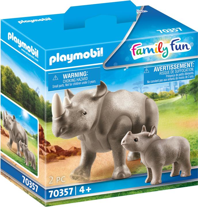 Playmobil Nashorn mit Baby (70357, Playmobil Family Fun)