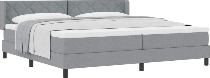 Image du produit vidaXL Boxspringbett Mit Matratze Stoff Hellgrau (200 x 200 cm)