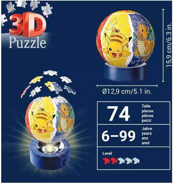 Immagine prodotto Ravensburger Luce notturna Pok'émon (72 pezzi)