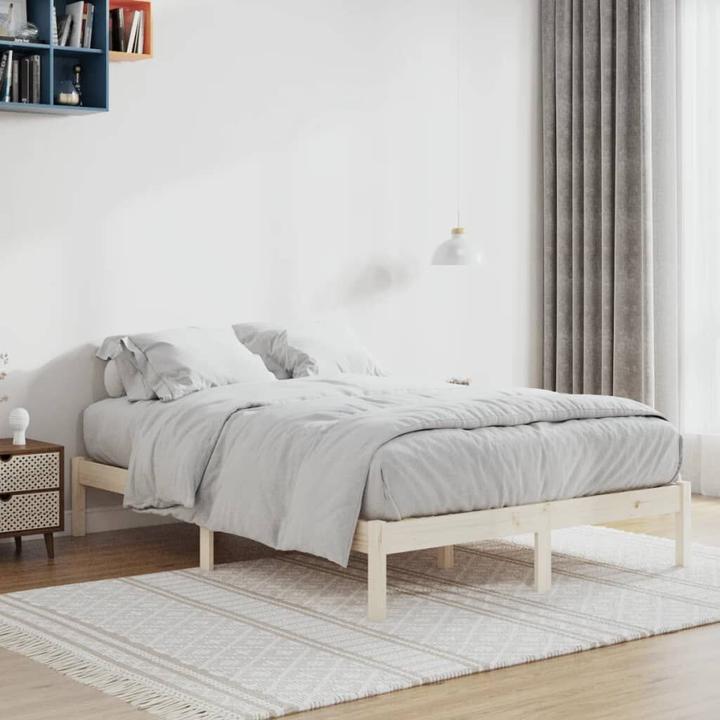 Actual product image vidaXL Bett ohne Matratze Kiefer (137 x 190 cm)