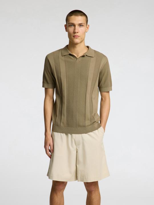 Image du produit Selected Slhchanning Ss Knit Structure Open Polo (L)