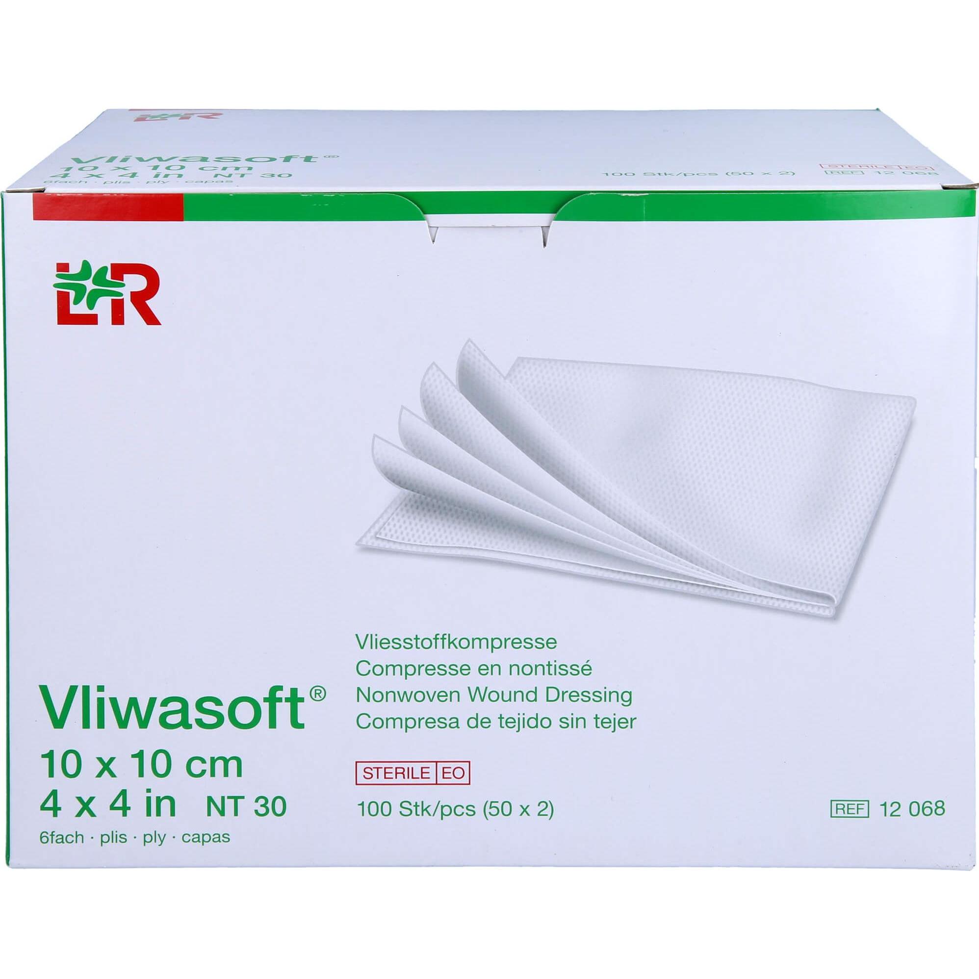 L&R, Verbandsmaterial, Vliwasoft 10x10cm Ster 6l, 50X2 St KOM