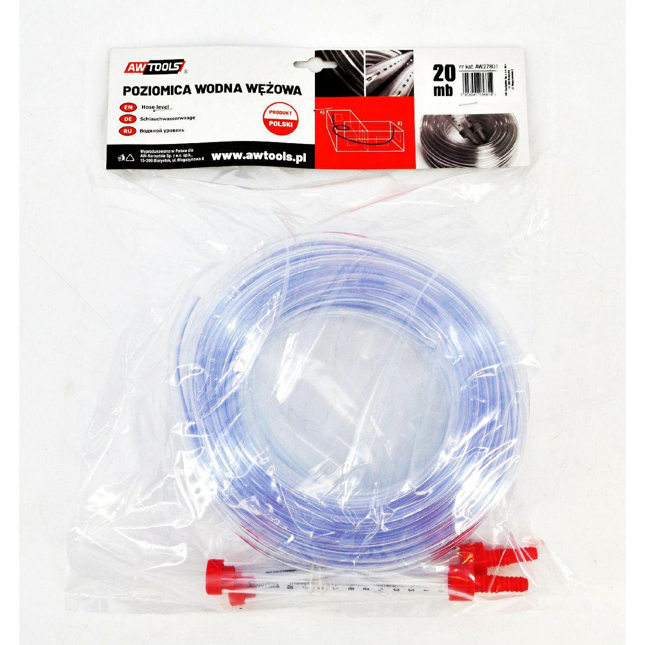 Awtools, Wasserwaage, AW POZIOMICA WODNA 20m (2000 cm)