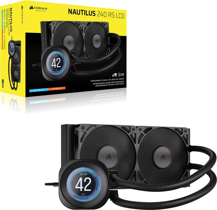 Actual product image Corsair NAUTILUS 240 LCD, 240mm Radiator, Liquid CPU Cooler