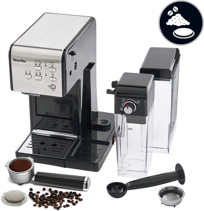Produktbild Breville VCF108X PrimaLatte II Kaffee- und Espressomaschine, für Kaffeepulver oder Pads geeignet,...