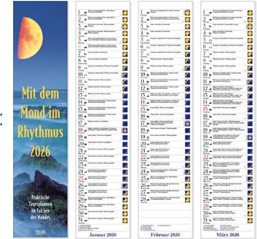Produktbild Mond-Langplaner 2026 (11 x 48 cm, Harter Einband, Deutsch)