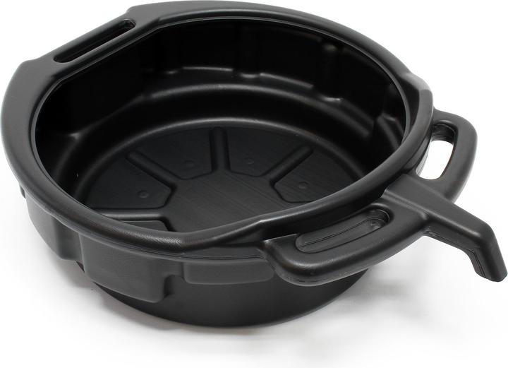Wiltec Ölauffangwanne 15l Ø 45cm Ausgiesser Ölwanne Ölwechsel Ölauffangbehälter Motoröl