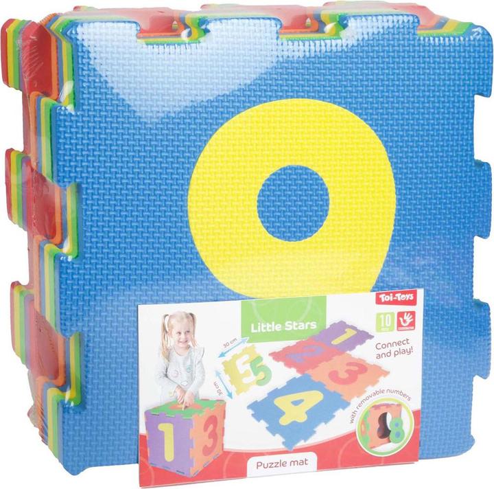 Toi-Toys Foam play mat with numbers, 10 pieces. (30 x 30 cm)