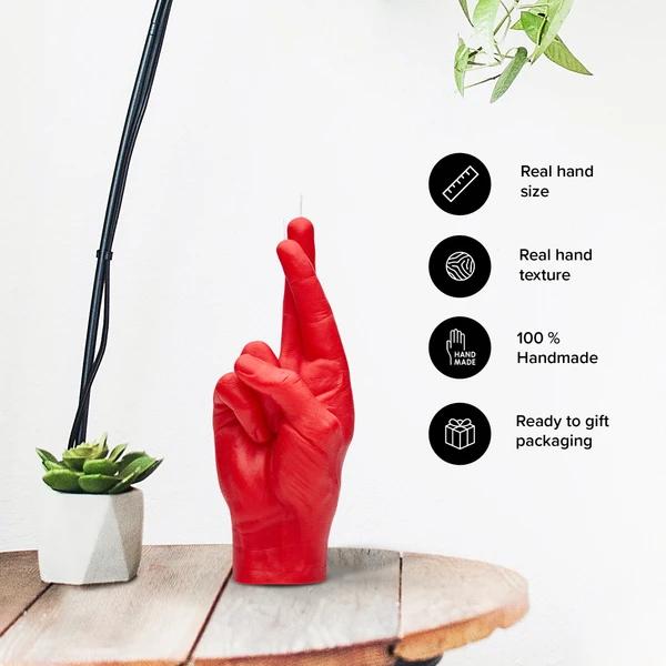 Actual product image Candle Hand crossed fingers (1 pcs.)