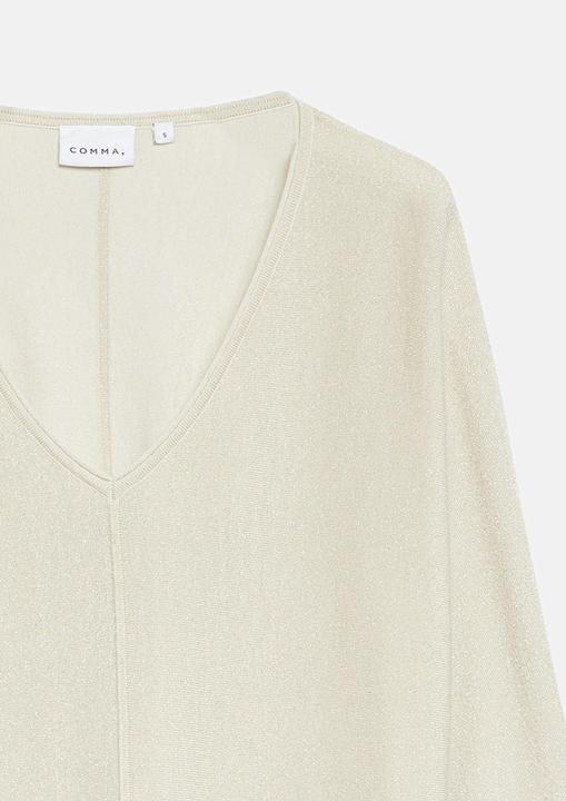 Produktbild Comma Softer Viskose-Glitzergarn-V-Ausschnitt-Pullover (L)